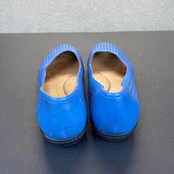 Dansko Women's Neely Perforated Leather Blue Loafers Flats Size 38,Casual - Picture 11 of 16